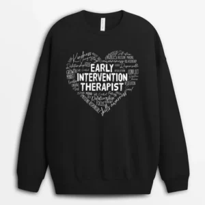 RTI Team Teacher School Crew Early Intervention Therapist Sweatshirt - Black